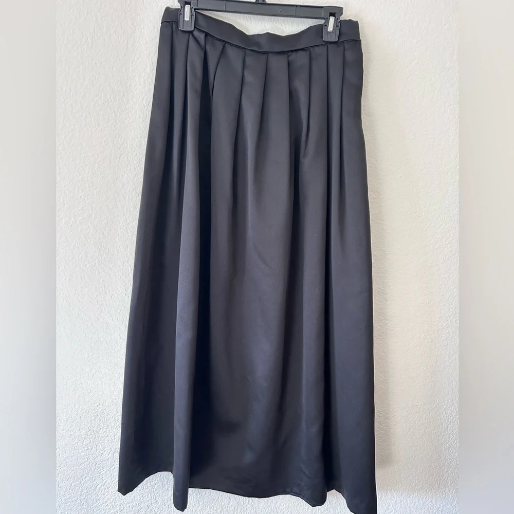 J.R. Nights by Caliendo‎ Vintage Satin Pleated Maxi Skirt SZ 4